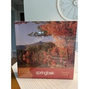 New Sealed Hallmark Springbok Fall Foliage 2000 Piece Jigsaw Puzzle Trees Lake